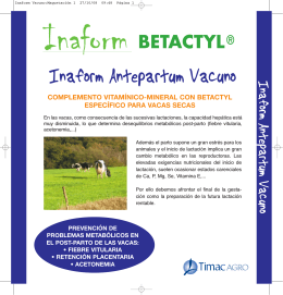 folleto inaform antepartum vacuno