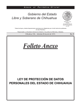 Ley de Protección de Datos Personales del Estado de Chihuahua