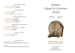Premios Cervantes folleto