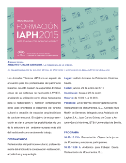 Layher-Folleto - IAPH. Instituto Andaluz del Patrimonio Historico
