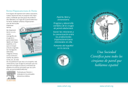 descargar folleto SoHAH en pdf - Sociedad Hispanoamericana de