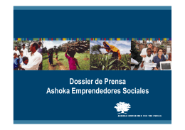Dossier de Prensa Ashoka Emprendedores Sociales