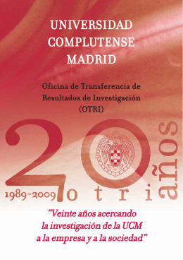 Aniversario 20 años OTRI-UCM