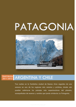 PATAGONIA ARGENTINA CHILE FOLLETO 2011-12