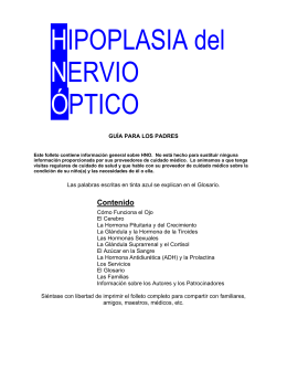 Hipoplasia del Nervio Óptico: Guía Para Los Padres