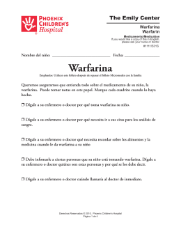Warfarin (Warfarina) #1111/531s