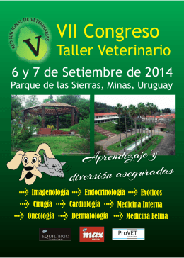 folleto 2014.cdr - Sociedad de Medicina Veterinaria del Uruguay