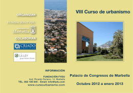 VIII Curso de urbanismo - Palacios de Congresos, Ferias y