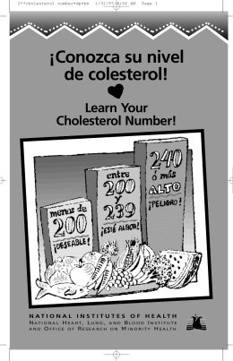 ¡Conozca su nivel de colesterol!