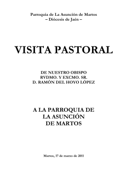 Libreto Visita Pastoral 2011 - Parroquia de la Asuncion de Martos