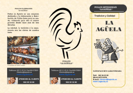 Folleto AGÜELA - LA AGÜELA .: Pollos Artesanales