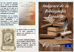 folleto exposición imagenes bibliografçia