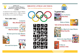 folleto olimpiadas