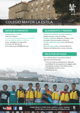Folleto informativo - Colegio Mayor La Estila