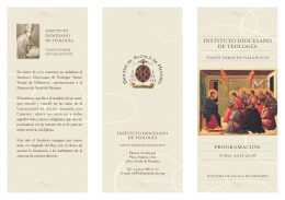Folleto IDT 2015-2016.pages - Obispado de Alcalá de Henares