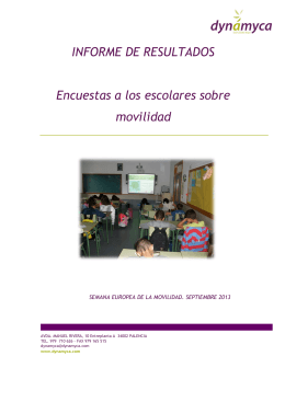 Escuesta Niños Movilidad Sostenible 2013