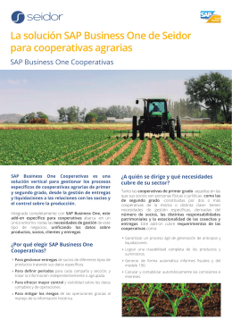 La solución SAP Business One de Seidor para cooperativas agrarias