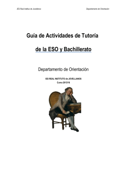 Actividades de Tutoría ESO y Bachillerato 15-16