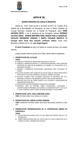 Acta N° 02 del 21-01-14 - Municipalidad de Panguipulli