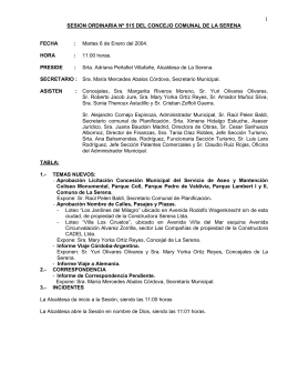ACTA ORD Nº 515 - Municipalidad de La Serena