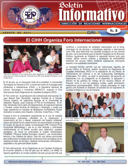 Boletín DRI agosto 2011 - Universidad Tecnológica de Panamá
