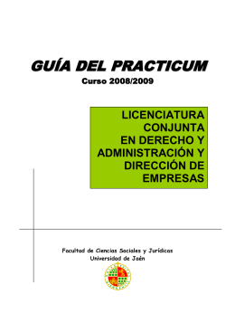 GUÍA DEL PRACTICUM - Universidad de Jaén