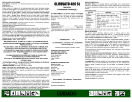 glifosato 480 sl - Servicio Agrícola y Ganadero