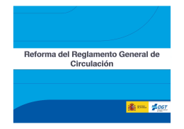 Reforma del Reglamento General de Circulación