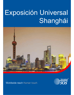 folleto Exposición Universal de Shangai International SOS