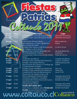 folleto fiestas patrias 2011