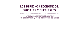 los derechos económicos, sociales y culturales