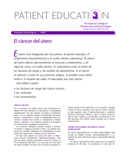Patient Education Pamphlet, SP097, El cáncer del útero