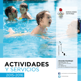 Actividades y servicios del polideportivo 2015-2016