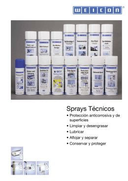 WEICON Sprays Técnicos PDF Folleto, 1.8 MB