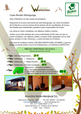 folleto casas rurales waingunga 2013-14