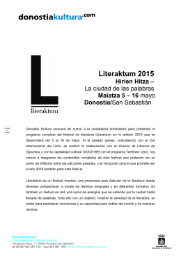 Literaktum 15 - Donostia Kultura