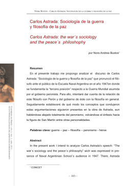 Carlos Astrada: Sociología de la guerra y filosofía de la paz Carlos