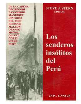 Los senderos insólitos del Perú: guerra y sociedad, 1980-1995