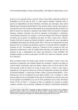 A Carta do General Abreu e Lima ao General Páez – Por Fellipe de