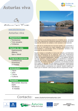 Descarga Folleto PDF - Clúster de Turismo Asturias