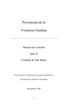 Prevención de la Violencia Familiar