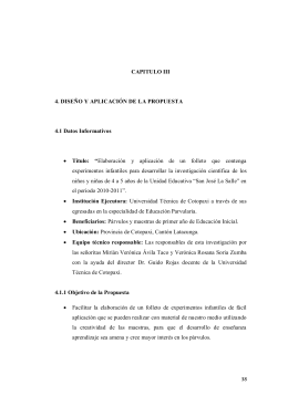 CAPITULO III 4. DISEÑO Y APLICACIÓN DE LA PROPUESTA 4.1