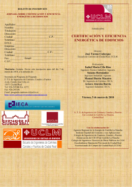 folleto certificacion energetica 2010 v4 - Universidad de Castilla