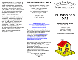 EL AVISO DE 3 DĺAS - Legal Aid Society of San Mateo County