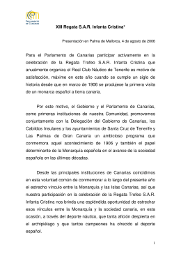 Texto incluido en el folleto de la XIII Regata SAR Infanta Cristina