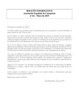 Boletín Mayo 2015 - ISCA - Instituto Superior de Catequesis Argentino
