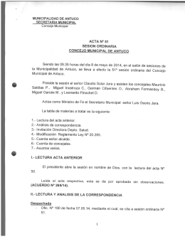ACTA Nº51 - Ilustre Municipalidad de Antuco
