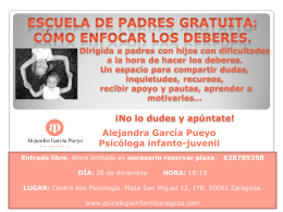 folleto escuela padres deberes - Psicología Infantil en Zaragoza