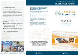 Plan Ahí (folleto) - Ministerio de Desarrollo Social