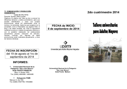 folleto upami 2do c 2014 - Sede Puerto Madryn
